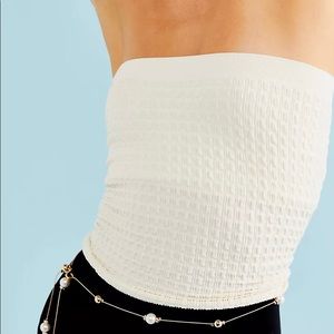 Free People Ivory Seamless cropped Tube Top. Small